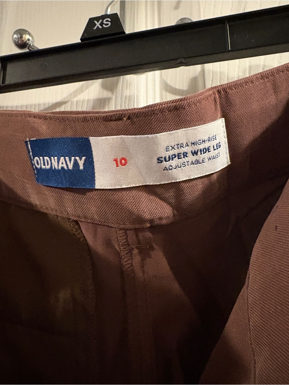 Old Navy Rust-Brown High-Waist Wide-Leg Trousers - Picture 2 of 4